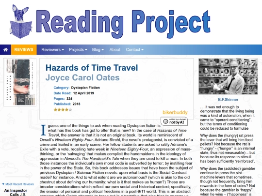 BookReviews/HazardsOfTimeTravel_JoyceCarolOates screenshot