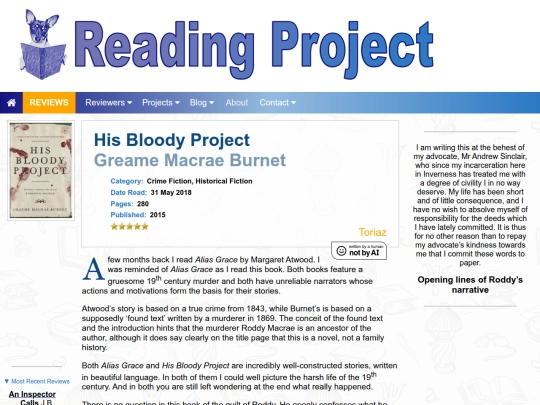 BookReviews/HisBloodyProject_GraemeMacraeBurnet screenshot