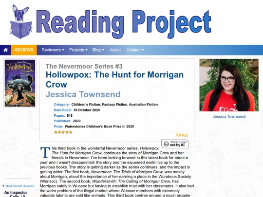 BookReviews/Hollowpox_JessicaTownsend screenshot