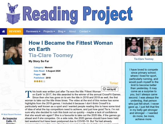 BookReviews/HowIBecameTheFittestWomanOnEarth_Tia-ClareToomey screenshot