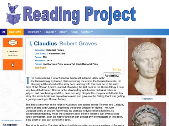 BookReviews/IClaudius_RobertGraves screenshot