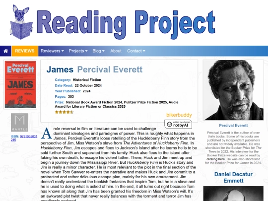 BookReviews/James_PercivalEverett screenshot