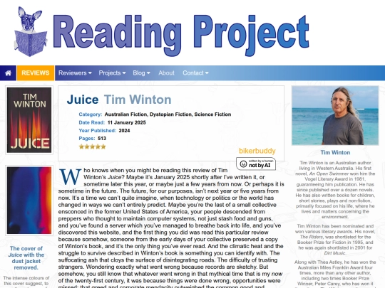 BookReviews/Juice_TimWinton screenshot