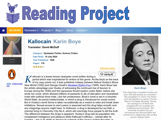 BookReviews/Kallocain_KarinBoye screenshot