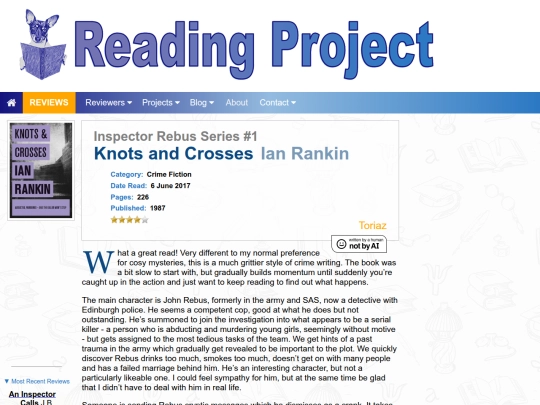 BookReviews/KnotsAndCrosses_IanRankin screenshot