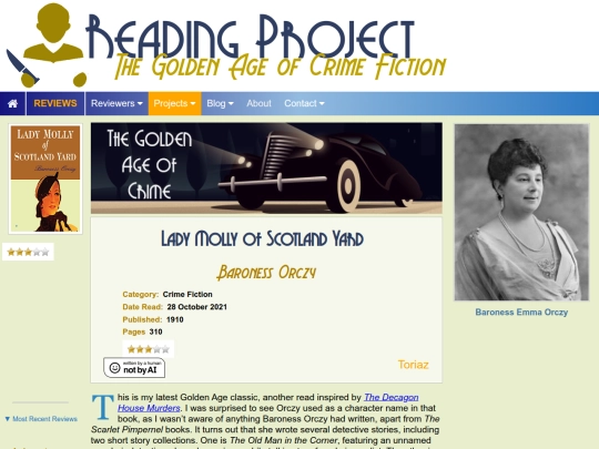 BookReviews/LadyMollyOfScotlandYard_BaronessOrczy screenshot