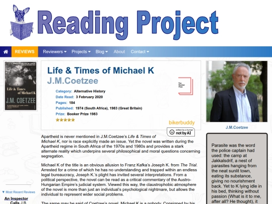 BookReviews/LifeAndTimesOfMichaelK_JMCoetzee screenshot