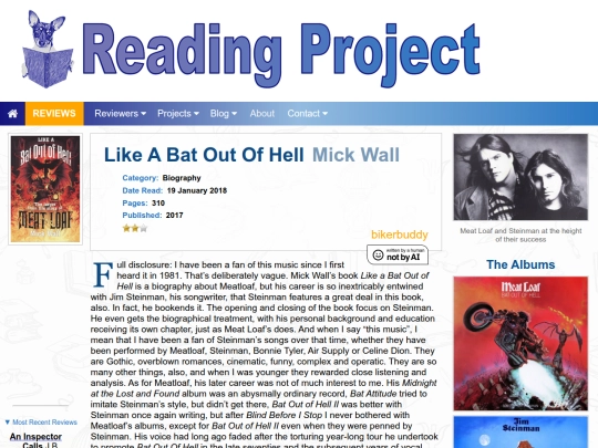 BookReviews/LikeABatOutOfHell screenshot