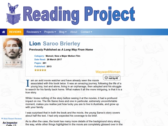 BookReviews/Lion_SarooBrierley screenshot