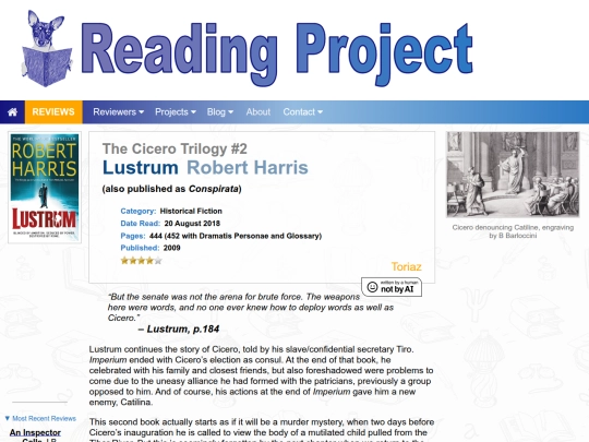 BookReviews/Lustrum_RobertHarris screenshot