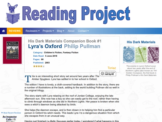 BookReviews/LyrasOxford_PhilipPullman screenshot