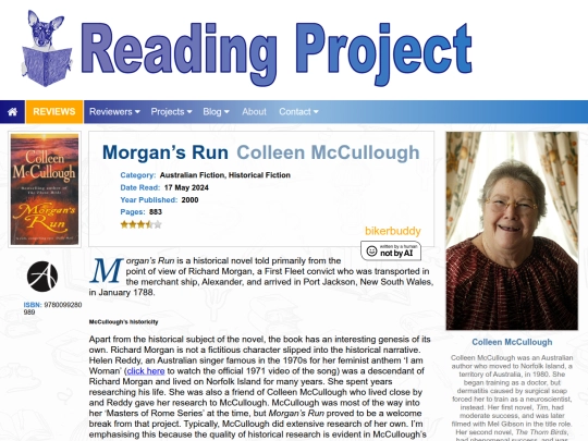 BookReviews/MorgansRun_ColleenMcCullough screenshot