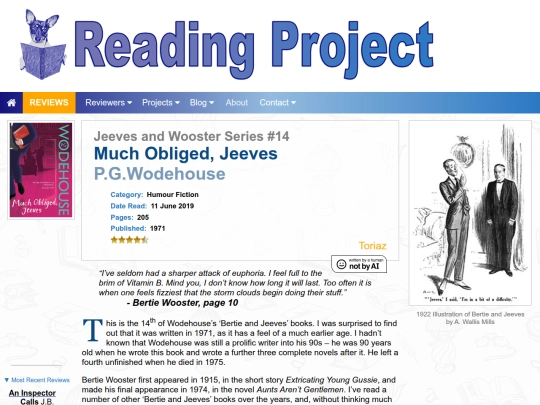 BookReviews/MuchObligedJeeves_PGWodehouse screenshot