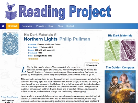 BookReviews/NorthernLights_PhilipPullman screenshot