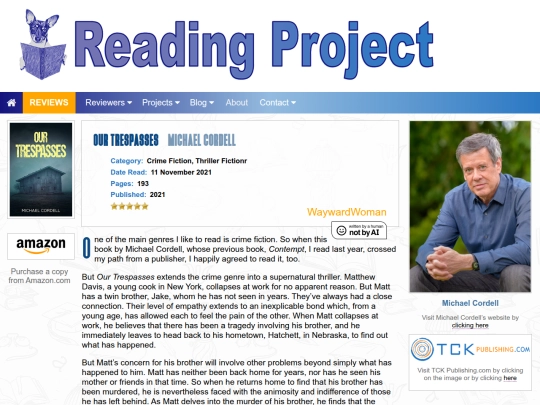 BookReviews/OurTrespasses_MichaelCordell screenshot