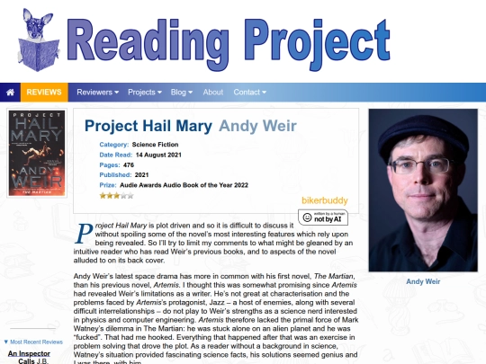 BookReviews/ProjectHailMary_AndyWeir screenshot