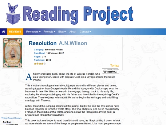 BookReviews/Resolution_ANWilson screenshot