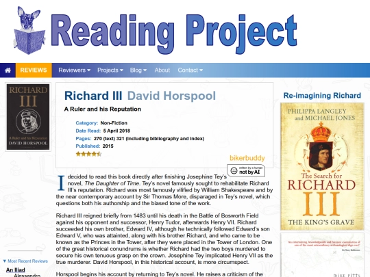 BookReviews/RichardIII_DavidHorspool screenshot