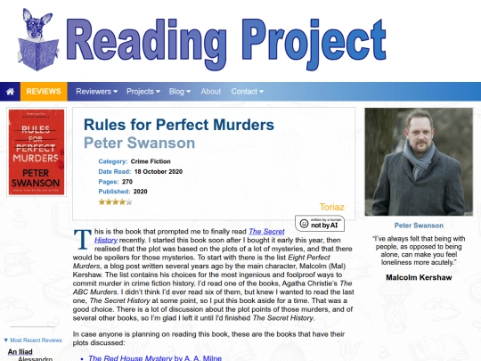 BookReviews/RulesForPerfectMurders_PeterSwanson screenshot