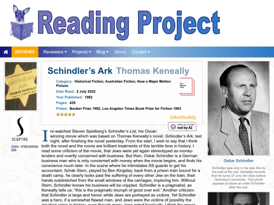 BookReviews/SchindlersArk_ThomasKeneally screenshot