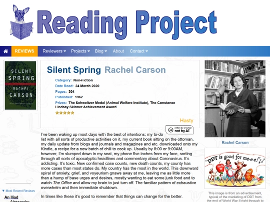 BookReviews/SilentSpring_RachelCarson screenshot