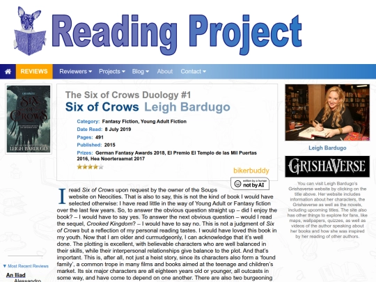 BookReviews/SixOfCrows_LeighBardugo screenshot