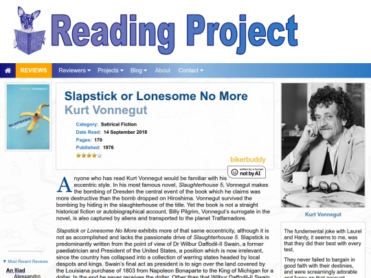 BookReviews/SlapstickOrLonesomeNoMore_KurtVonnegut screenshot