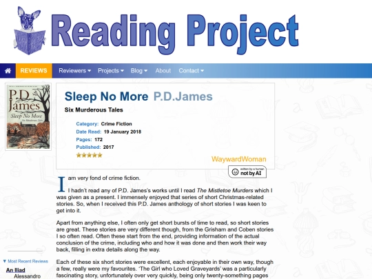 BookReviews/SleepNoMore_PDJames screenshot