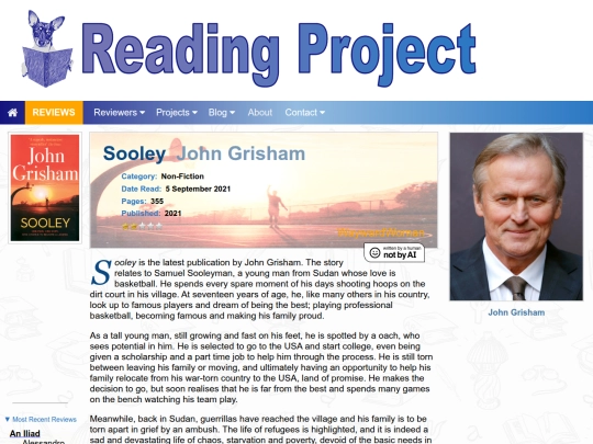 BookReviews/Sooley_JohnGrisham screenshot