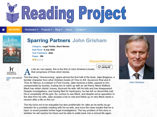 BookReviews/SparringPartners_JohnGrisham screenshot