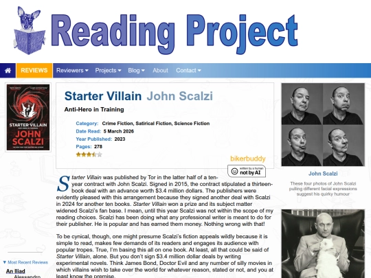 BookReviews/StarterVillain_JohnScalzi screenshot