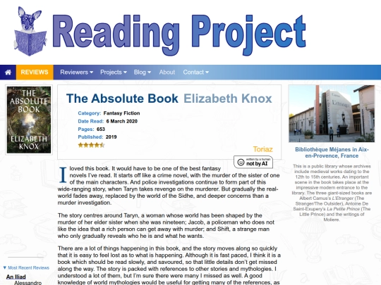 BookReviews/TheAbsoluteBook_ElizabethKnox screenshot