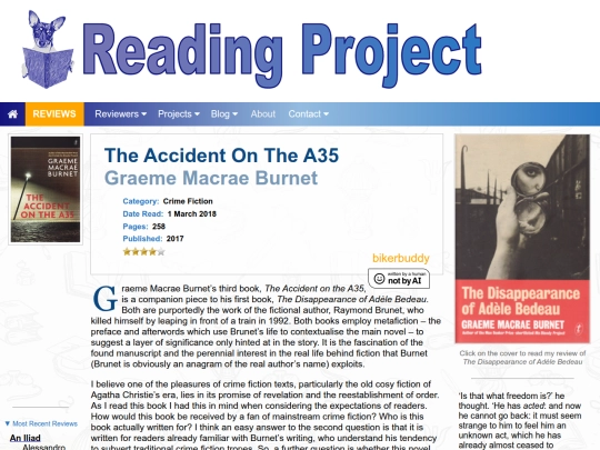 BookReviews/TheAccidentOnTheA35_GraemeMacraeBurnet screenshot