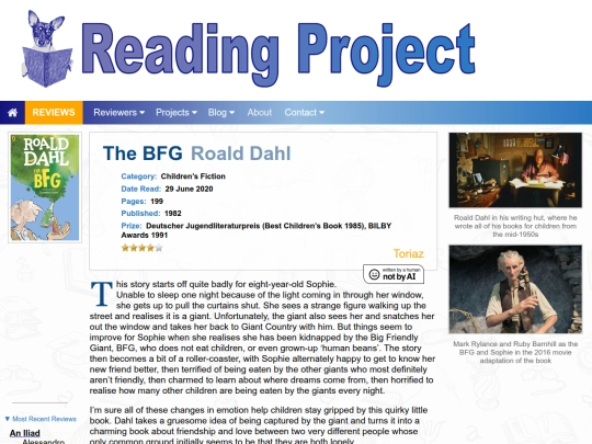 BookReviews/TheBFG_RoaldDahl screenshot
