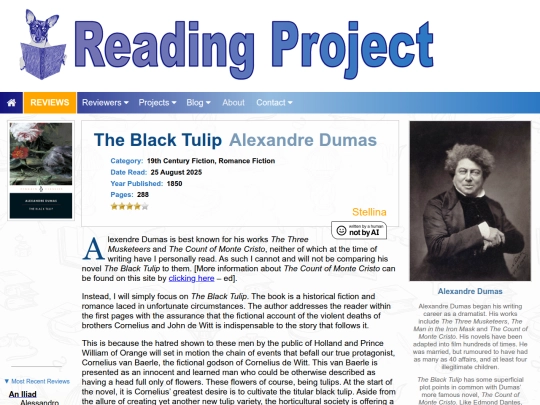 BookReviews/TheBlackTulip_AlexandreDumas screenshot