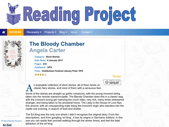 BookReviews/TheBloodyChamber_AngelaCarter screenshot