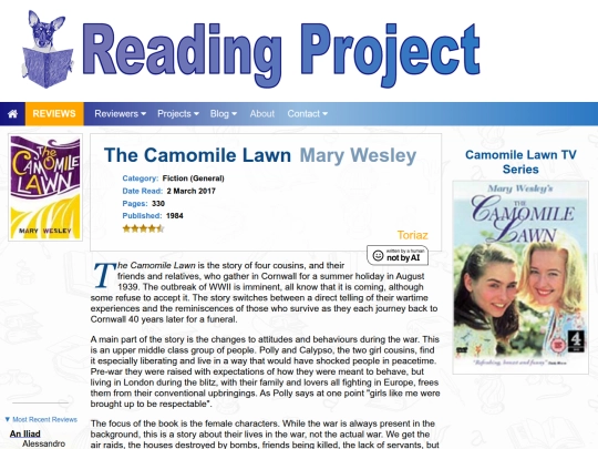 BookReviews/TheCamomileLawn_MaryWesley screenshot