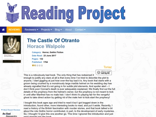 BookReviews/TheCastleOfOtranto_HoraceWalpole screenshot
