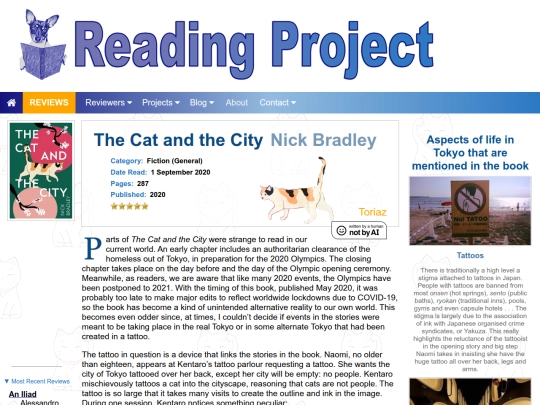 BookReviews/TheCatAndTheCity_NickBradley screenshot