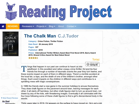 BookReviews/TheChalkMan_CJTudor screenshot