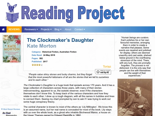 BookReviews/TheClockmakersDaughter_KateMorton screenshot