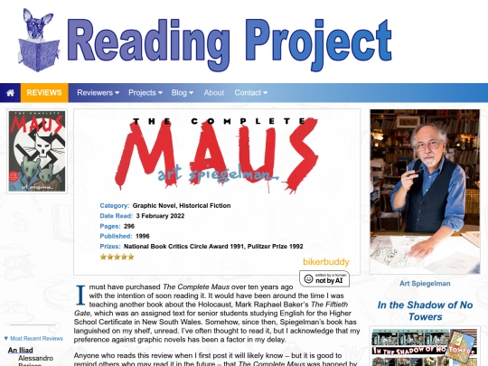 BookReviews/TheCompleteMaus_ArtSpiegelman screenshot
