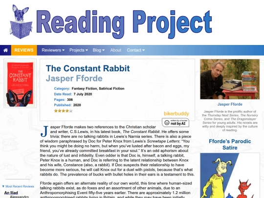 BookReviews/TheConstantRabbit_JasperFforde screenshot