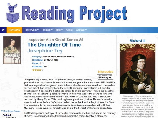 BookReviews/TheDaugthterOfTime_JosephineTey screenshot