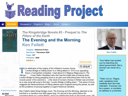 BookReviews/TheEveningAndTheMorning_KenFollett screenshot
