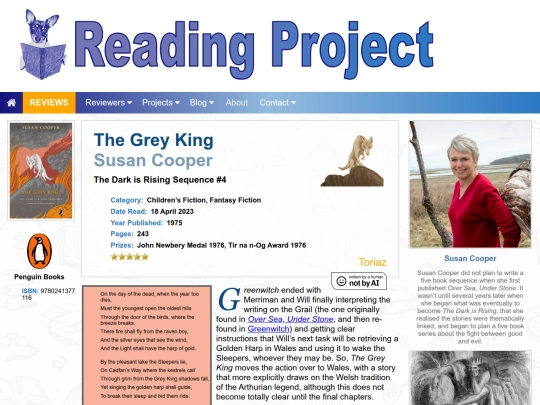 BookReviews/TheGreyKing_SusanCooper screenshot