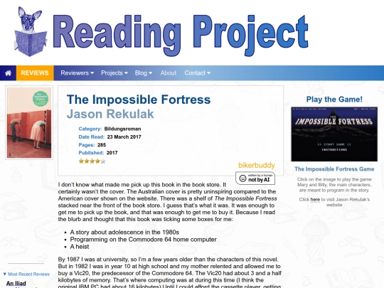 BookReviews/TheImpossibleFortress_JasonRekulak screenshot