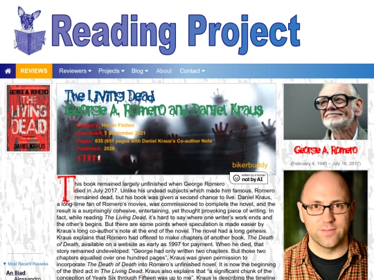 BookReviews/TheLivingDead_GeorgeARomero_DanielKraus screenshot
