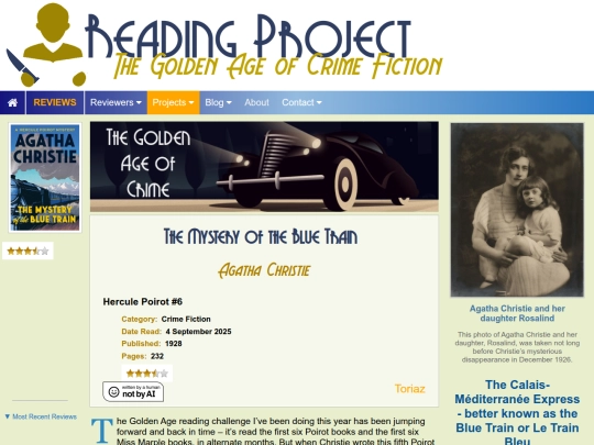 BookReviews/TheMysteryOfTheBlueTrain_AgathaChristie screenshot