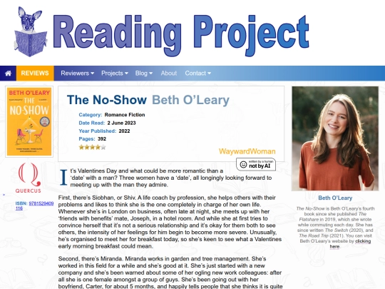BookReviews/TheNo-Show_BethOLeary screenshot